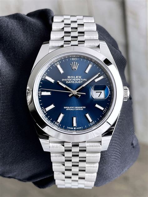 rolex oyster datejust blue face|Rolex Datejust white gold bezel.